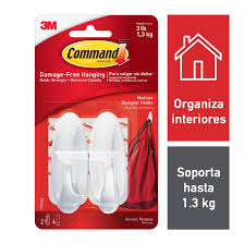 ACC0113 GANCHO ADHESIVO 3M GANCHO ADHESIVO 3M – Gancho autoadherible resistente sin perforaciones.