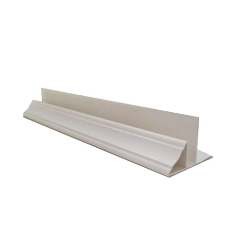 Cornisa de PVC Color Blanco con Aleta de 4 Metros.