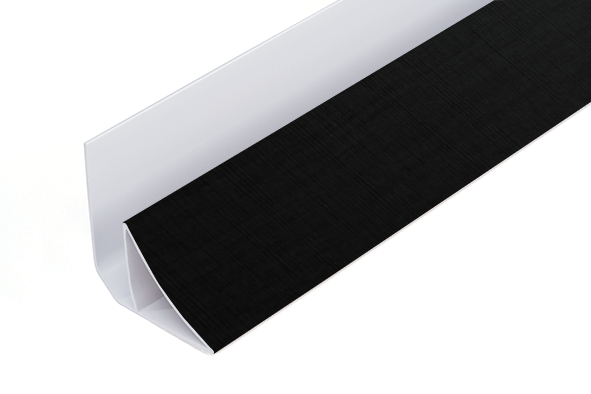 Cornisa de PVC Color Negro Brillante de 5.95 Metros.