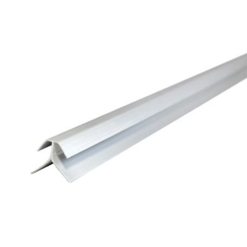 Perfil Exterior de PVC Color Blanco Mate para Tablilla de 5.95 Metros.