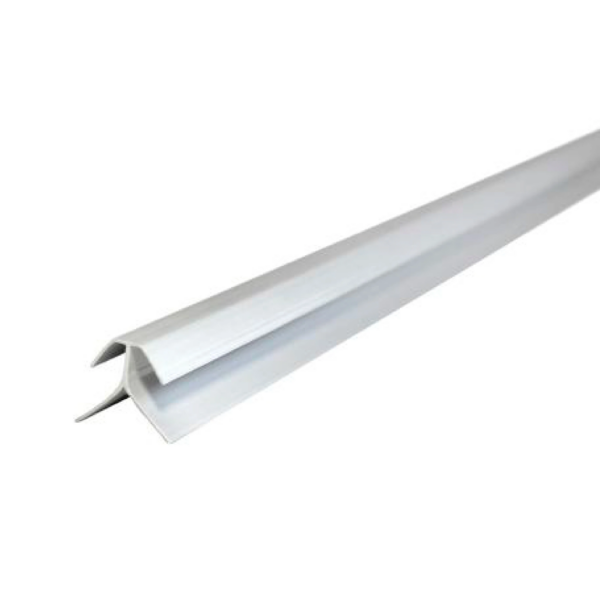 Perfil Exterior de PVC Color Blanco Mate para Tablilla de 5.95 Metros.