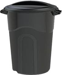 BASURERO 32GL NEGRO PLASTICO.