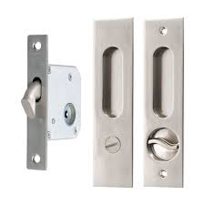 Cerradura Pico Loro para Puerta Corrediza Satinado