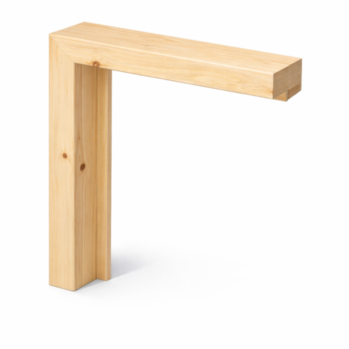 Contramarco clásico de mayor altura, sin herrajes ni mocheta, recomendado para puertas especiales. Contramarco Clásico 2×7½” S/H Sin Mocheta