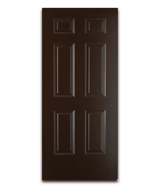 Puerta de Acero 6 Paneles Color Chocolate 90cm
