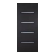 Puerta de Acero Lisa Chocolate con 4 Vitrales Angostos Horizontales 36 Puerta de Acero Lisa Chocolate 4 Vitrales Horizontales 90CM